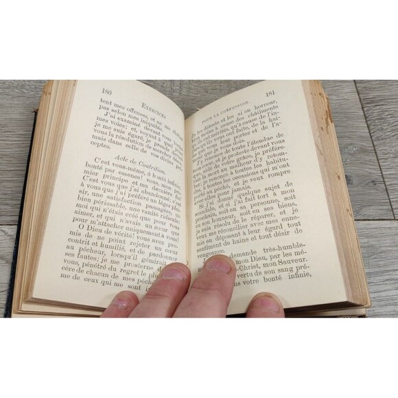 Antique Tresor Du Chretien By Rev. J R Magnan, Very Rare, 1885, Small Deluxe Ed - Picture 10 of 16